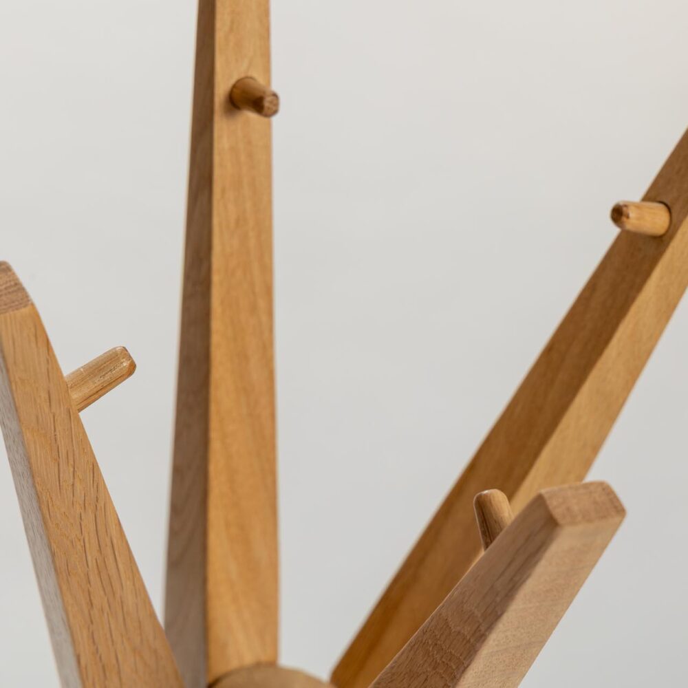 totem coat stand - top detail