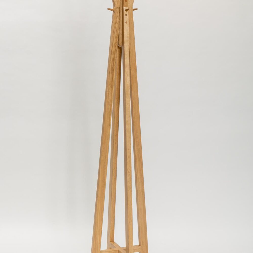 totem coat and hat stand - solid oak with an oiled finish