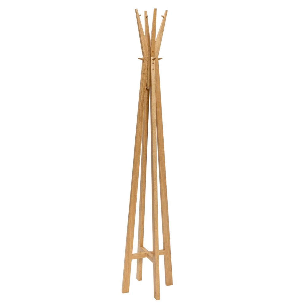 totem coat and hat stand - solid oak with an oiled finish