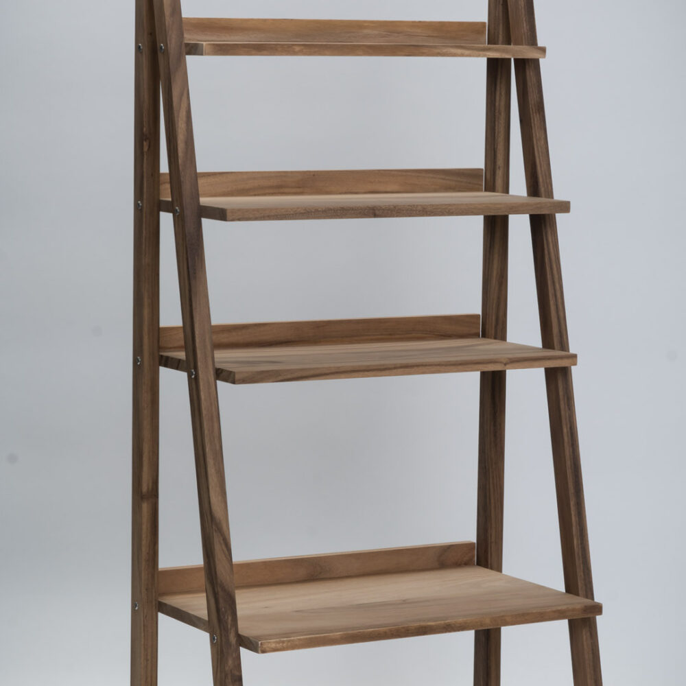 Totem tall Shelf Unit - Wooden scandi style shelf unit with open sides and back.
