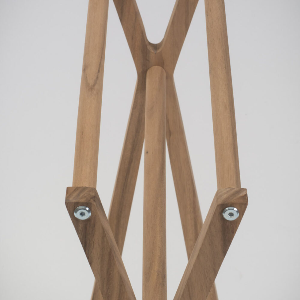 totem wooden towel rail - detailed view