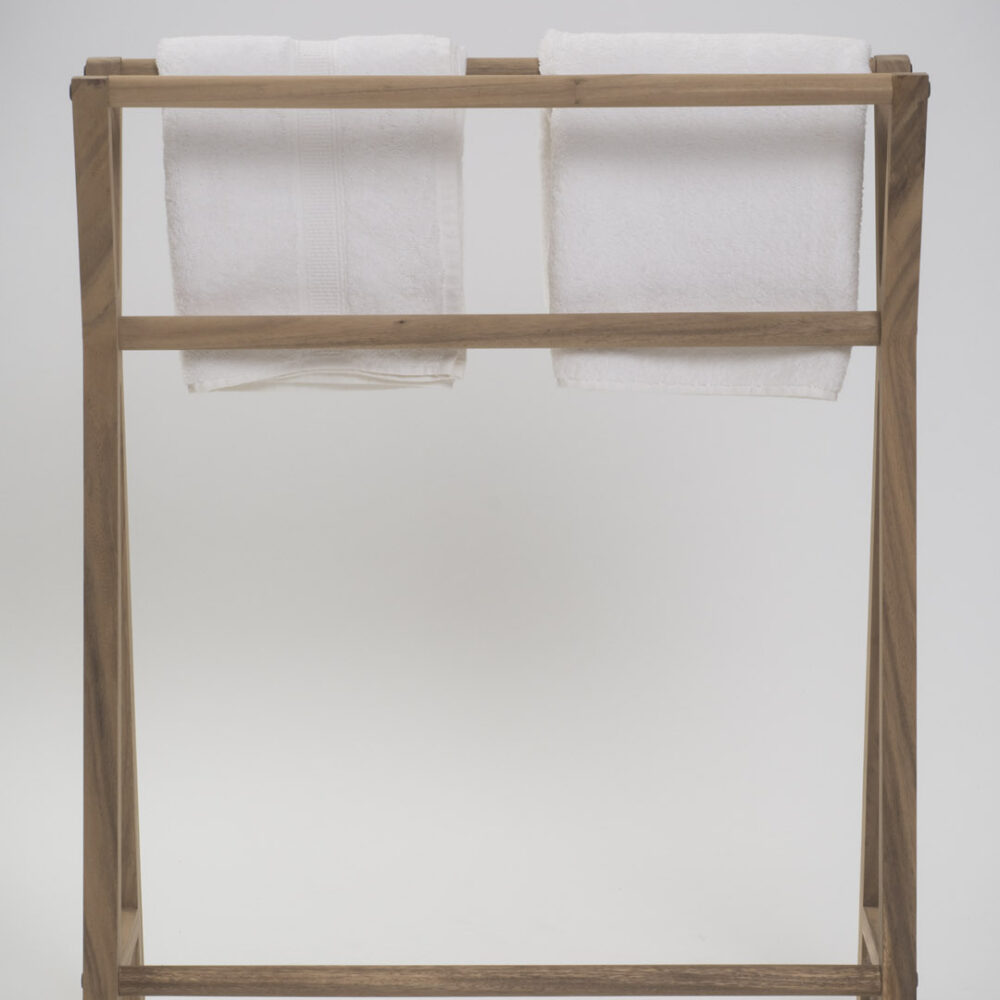 totem wooden towel rail - pictured face on