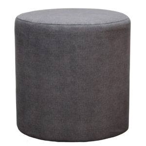 Round upholstered drum stool