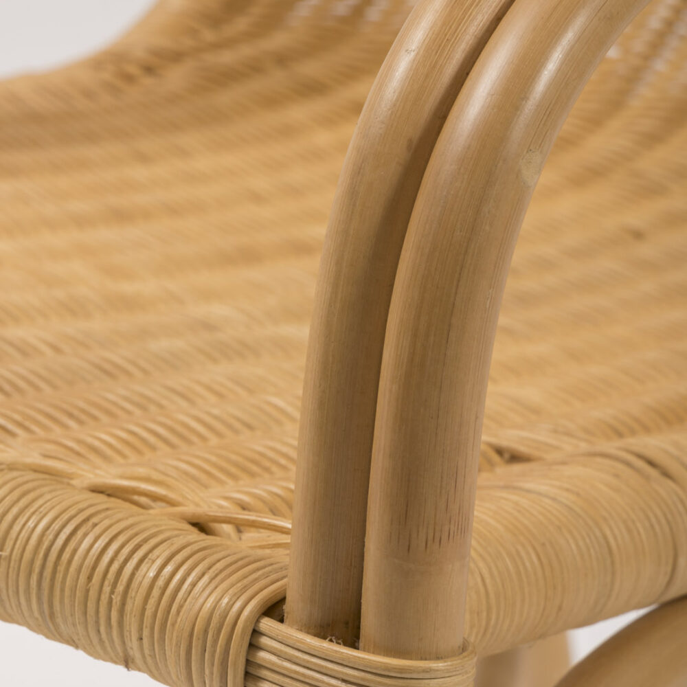 woven rattan easy chair - weave detail