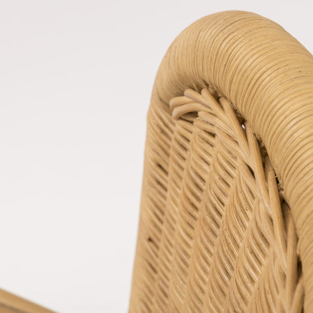 woven rattan easy chair - weave detail