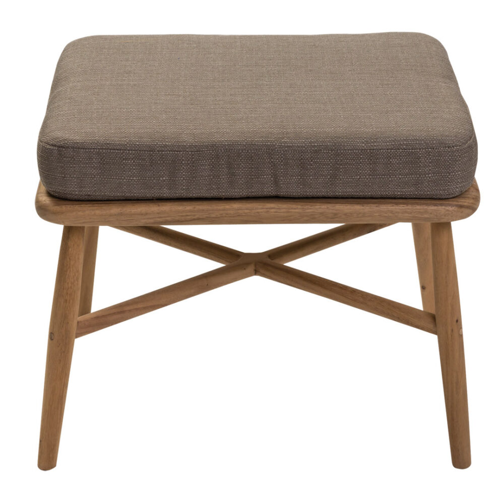 wooden scandi style footstool with pad