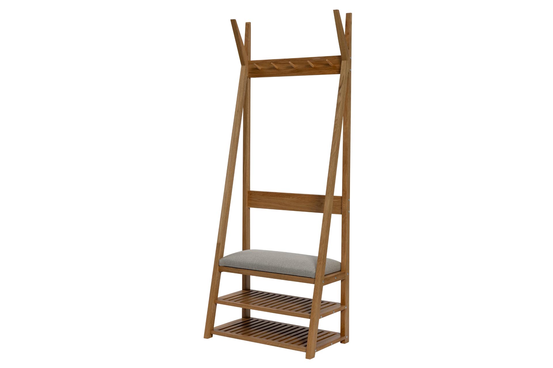 totem hall stand - oiled oak - with seat pad