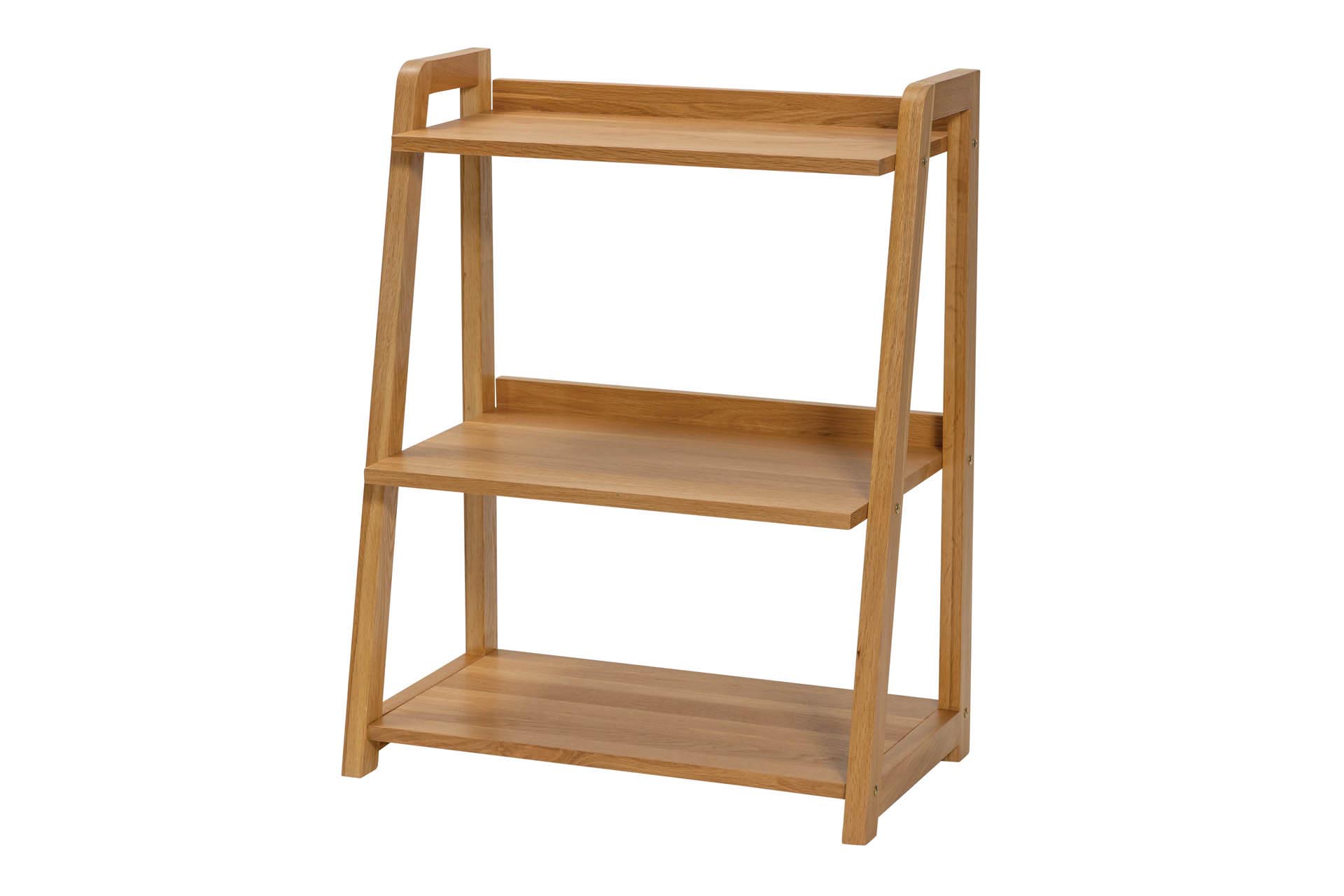 totem low shelf unit - oiled oak - open shelf unit