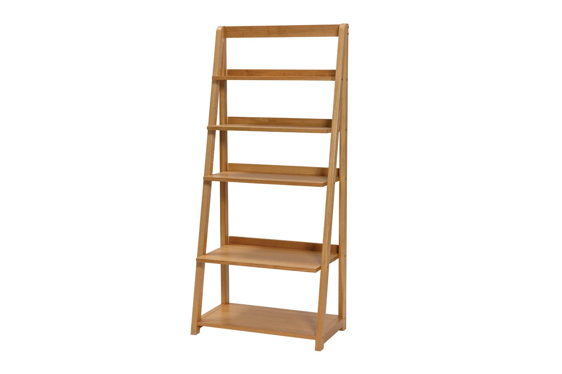 totem tall shelf unit - oiled oak open shelf unit