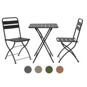 trattoria bistro set - folding table and chairs, available in four colours - shown in anthracite
