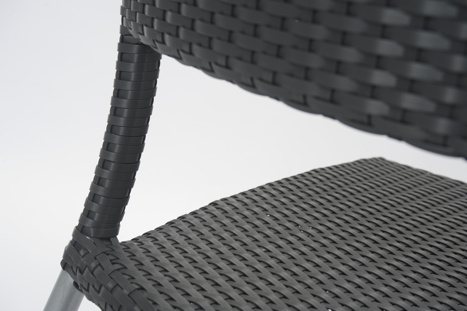 rollo outdoor dining chair - slate - detail