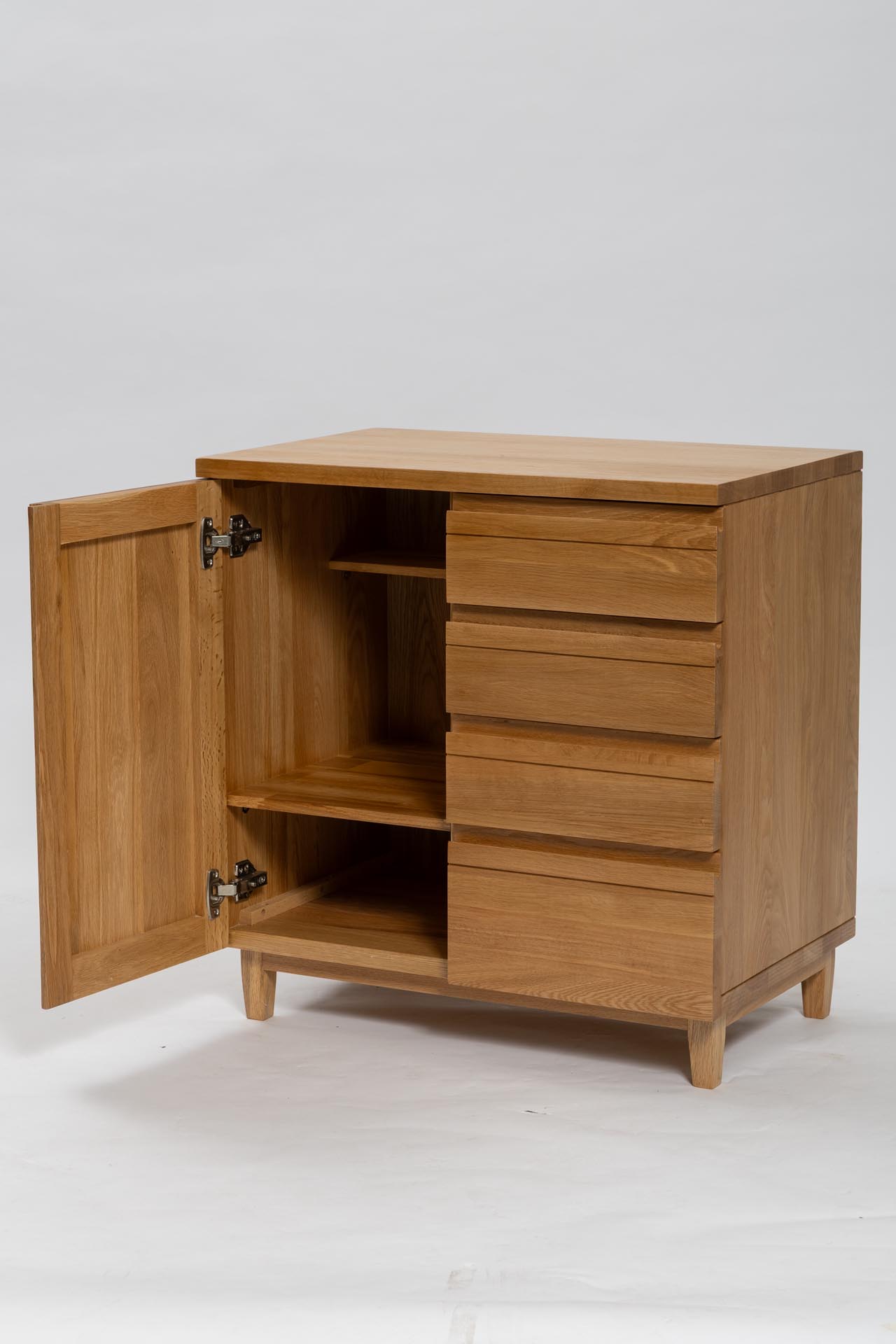 ark small sideboard - oiled oak - open door
