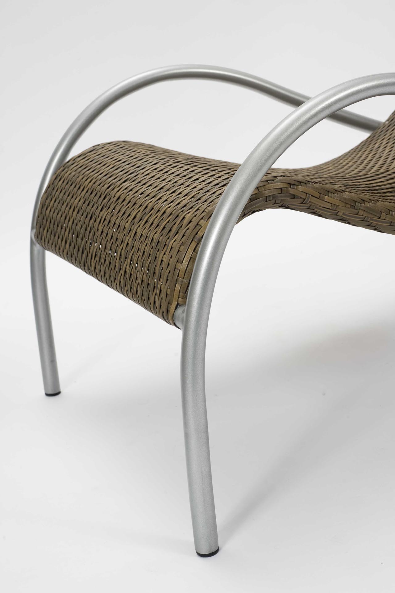 flow outdoor chair lounger - summergrass - detail