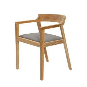 hampstead dining chair - teak with upholstered seat