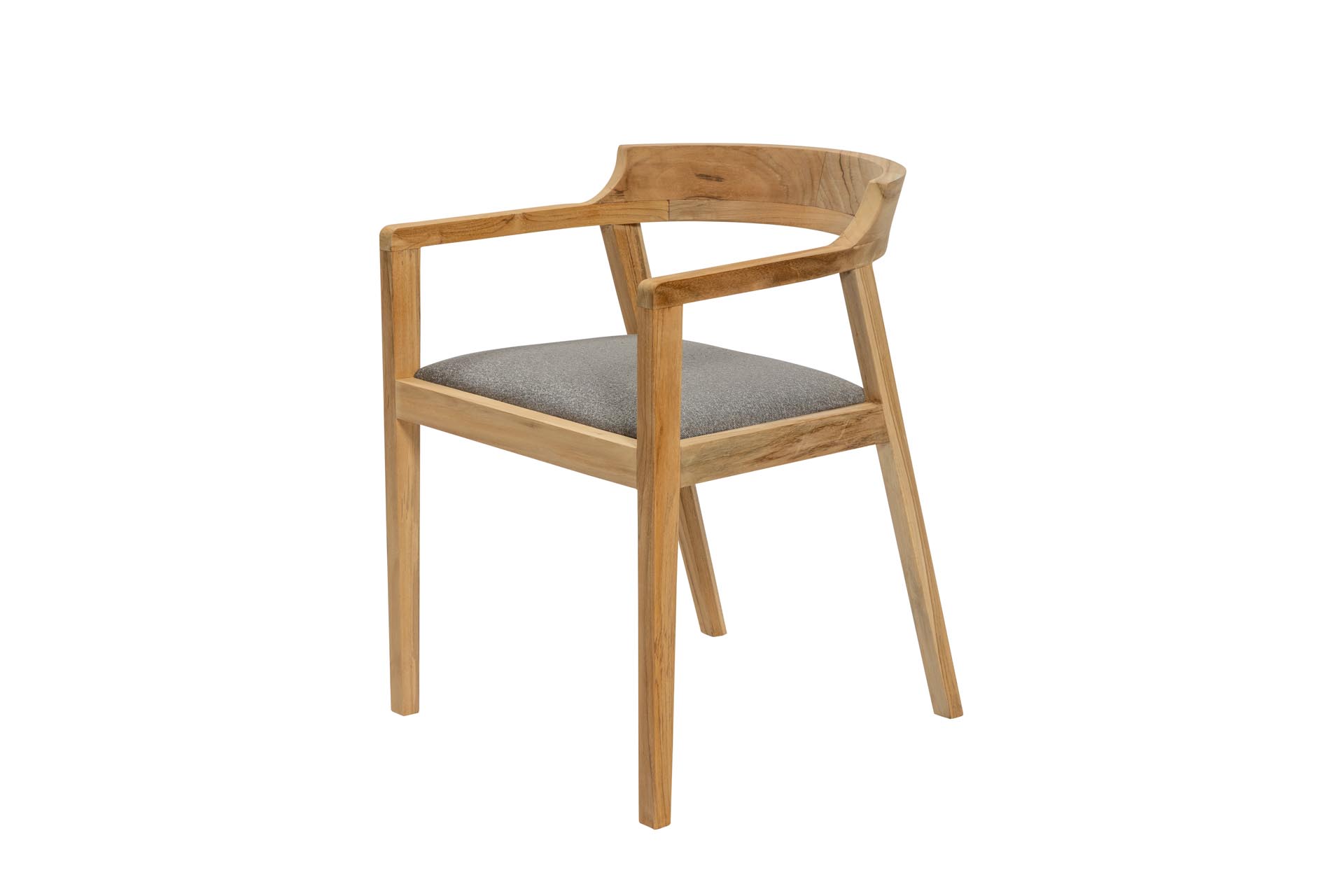 hampstead dining chair - teak with upholstered seat