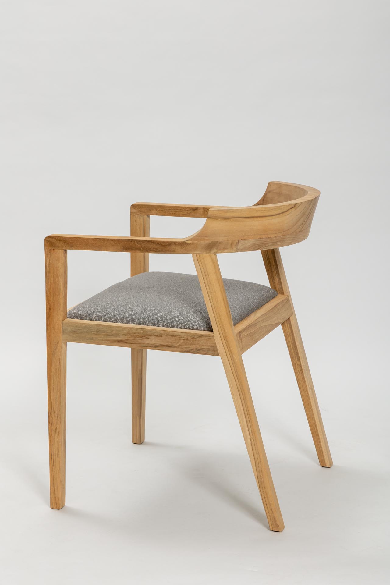 hampstead dining chair - teak with upholstered seat