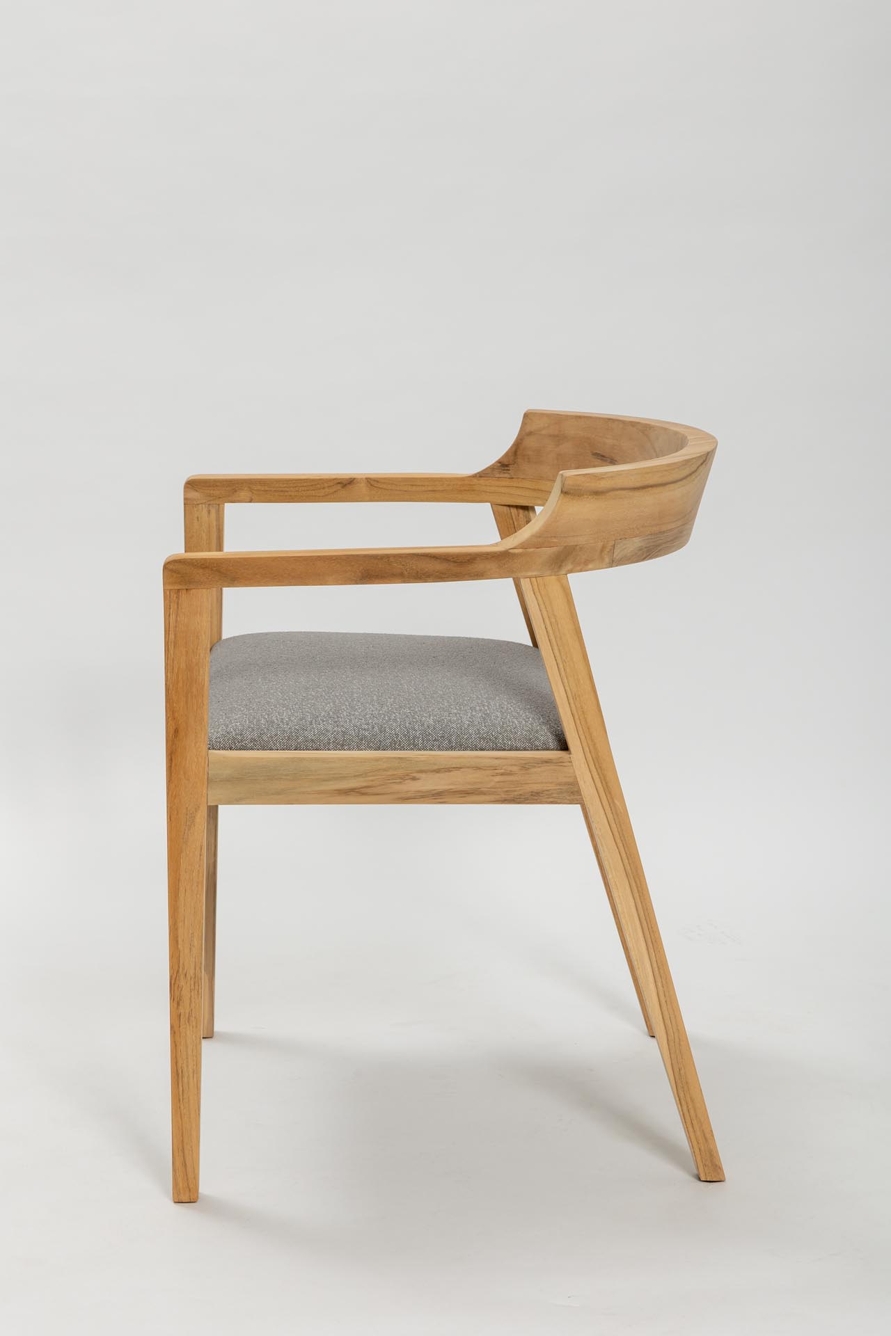 hampstead dining chair - teak with upholstered seat