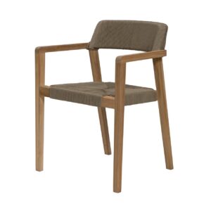 highgate armchair - teak with rope weave