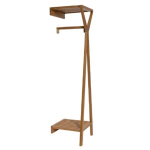 totem wall mounted rail with top shelf - oiled oak