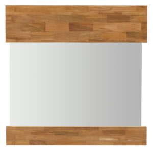 block mirror short - 75 x 75 - landscape - teak mirror