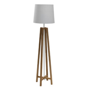 cross floor lamp - scandi style teak floor lamp with shade