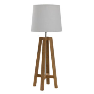 cross table lamp - scandi style teak table lamp and shade
