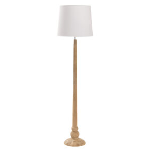 vienna floor lamp - natural teak with shade detail